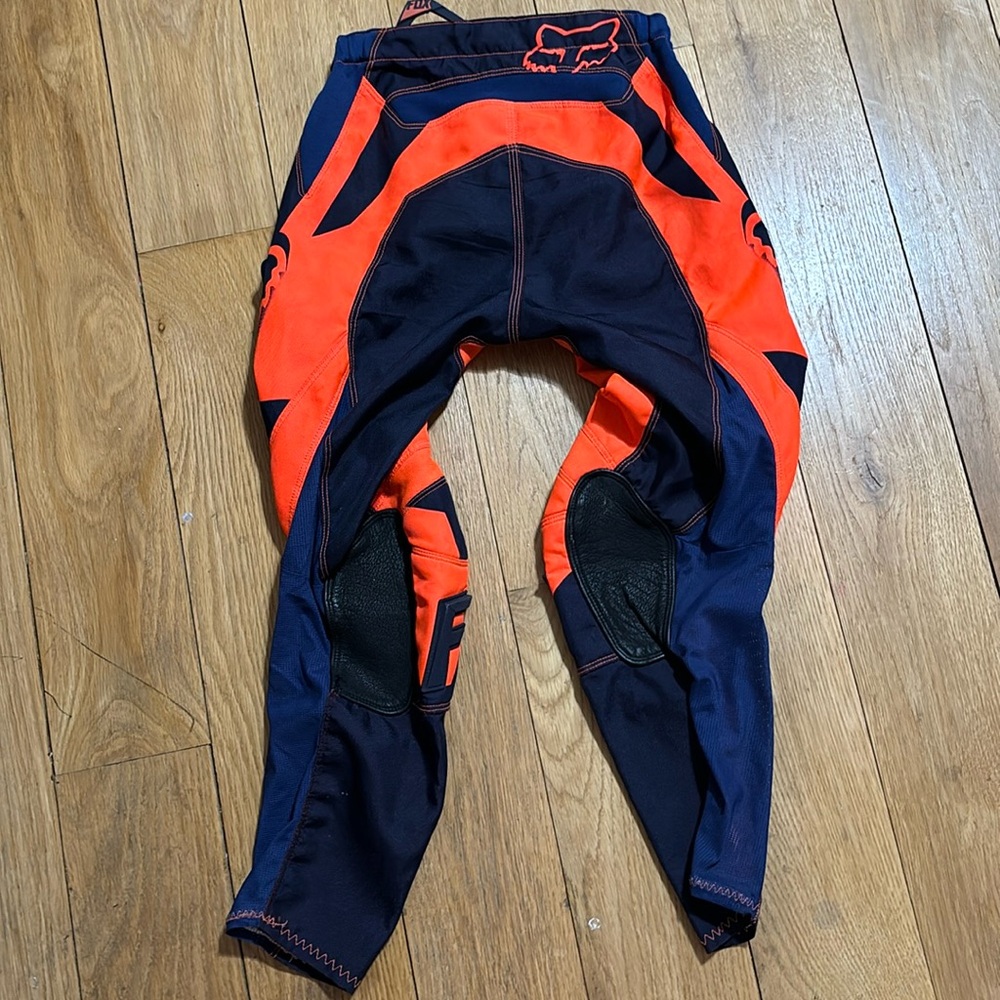 Fox Racing Orange and Navy Riding Pants - Picture 10 of 11